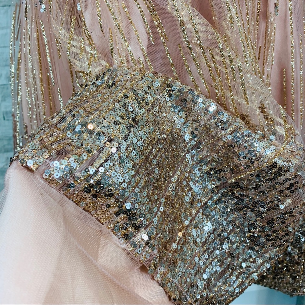 Coya Collection NWT Small Formal Rose Gold Dress - Picture 11 of 12